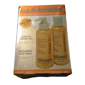 VTG 2001 Epi-Bronze Self Tanning Kit 6 In 1 Gel & 8 In 1 Body Exfoliating